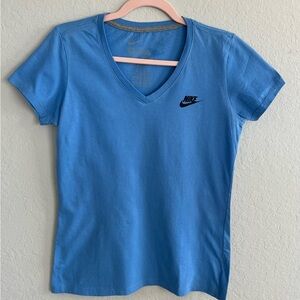 Nike Blue Fitted Short Sleeve Tee Size M